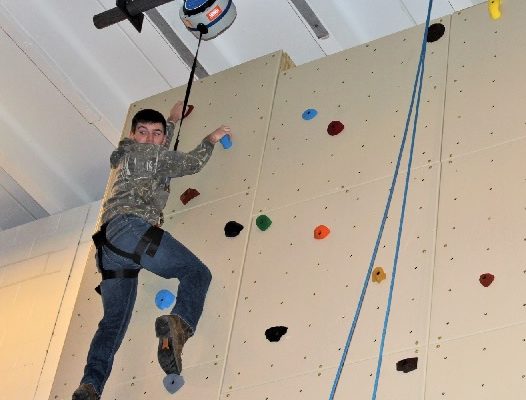 Charles City students design and build area’s first rock climbing wall