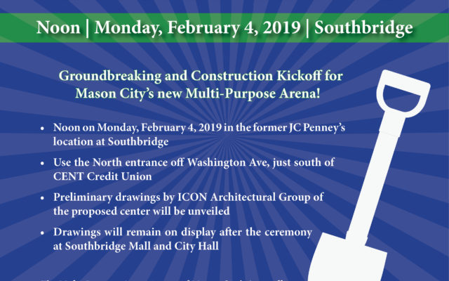 Groundbreaking ceremony for Mason City downtown arena to be held Monday