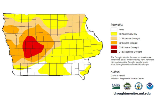 Drought conditions now reported in majority of Iowa
