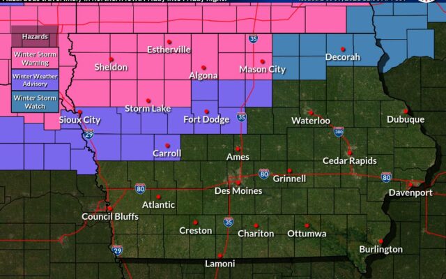 UPDATE — WINTER STORM WARNING now in effect Friday morning to Saturday morning
