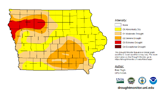 Entire state classified in drought or abnormally dry conditions