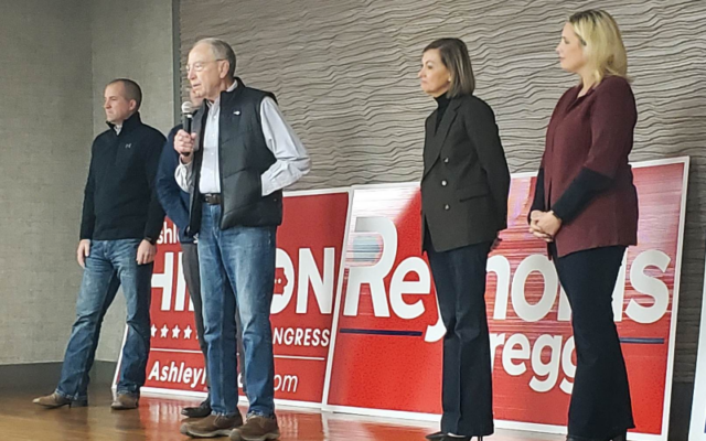 Reynolds, Grassley highlight GOP bus tour stop in Clear Lake