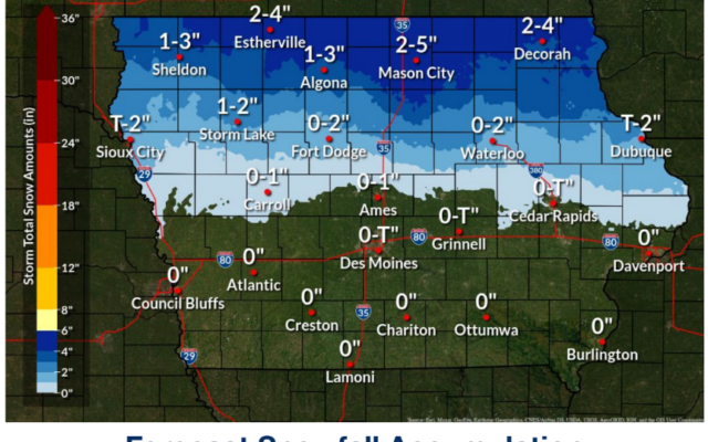 Storm expected to dump snow across north-central Iowa tonight