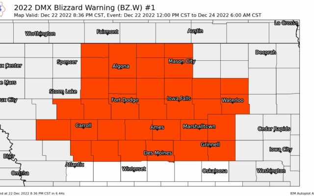 8:40 PM Thursday update on Blizzard Warning