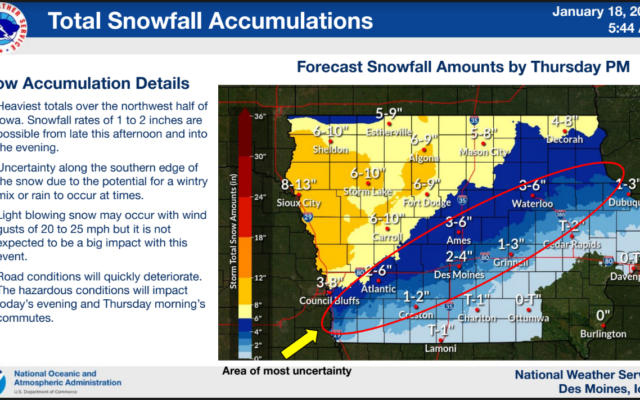 Heavy snow forecast for northwestern half of Iowa