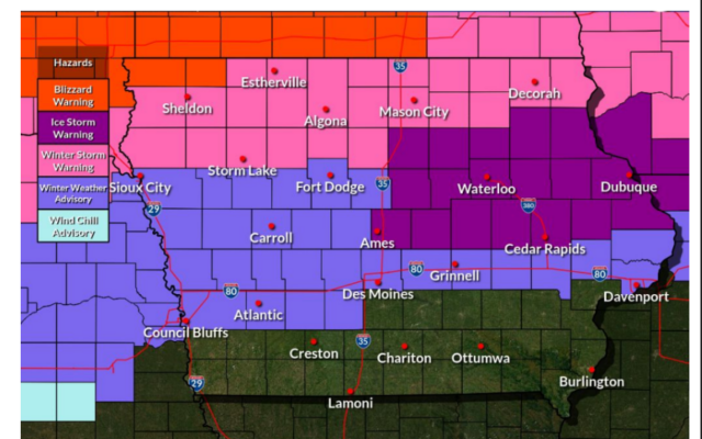 Winter Storm, Ice Storm warnings now in effect for listening area