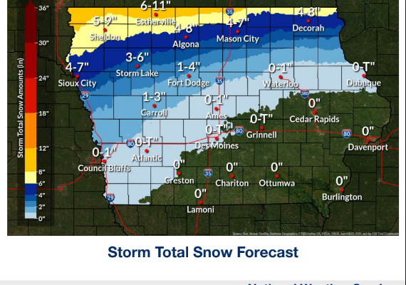 Forecast: Winter storm to bring Iowa snow, sleet, ice, rain and more