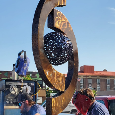 River City Sculptures on Parade display installation wrapping up today