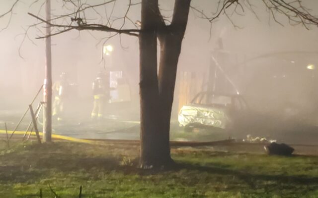 Garage fire in Mason City Wednesday night