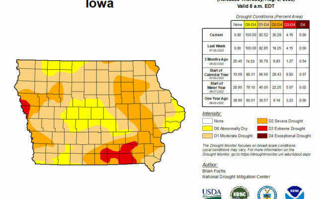 Drought monitor show some deterioration in the last week