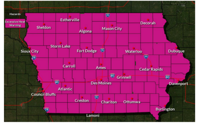 Excessive Heat Warning extended to Thursday