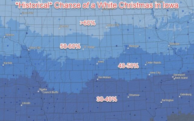 Dreaming of a white Christmas? New Iowa map shows your chances